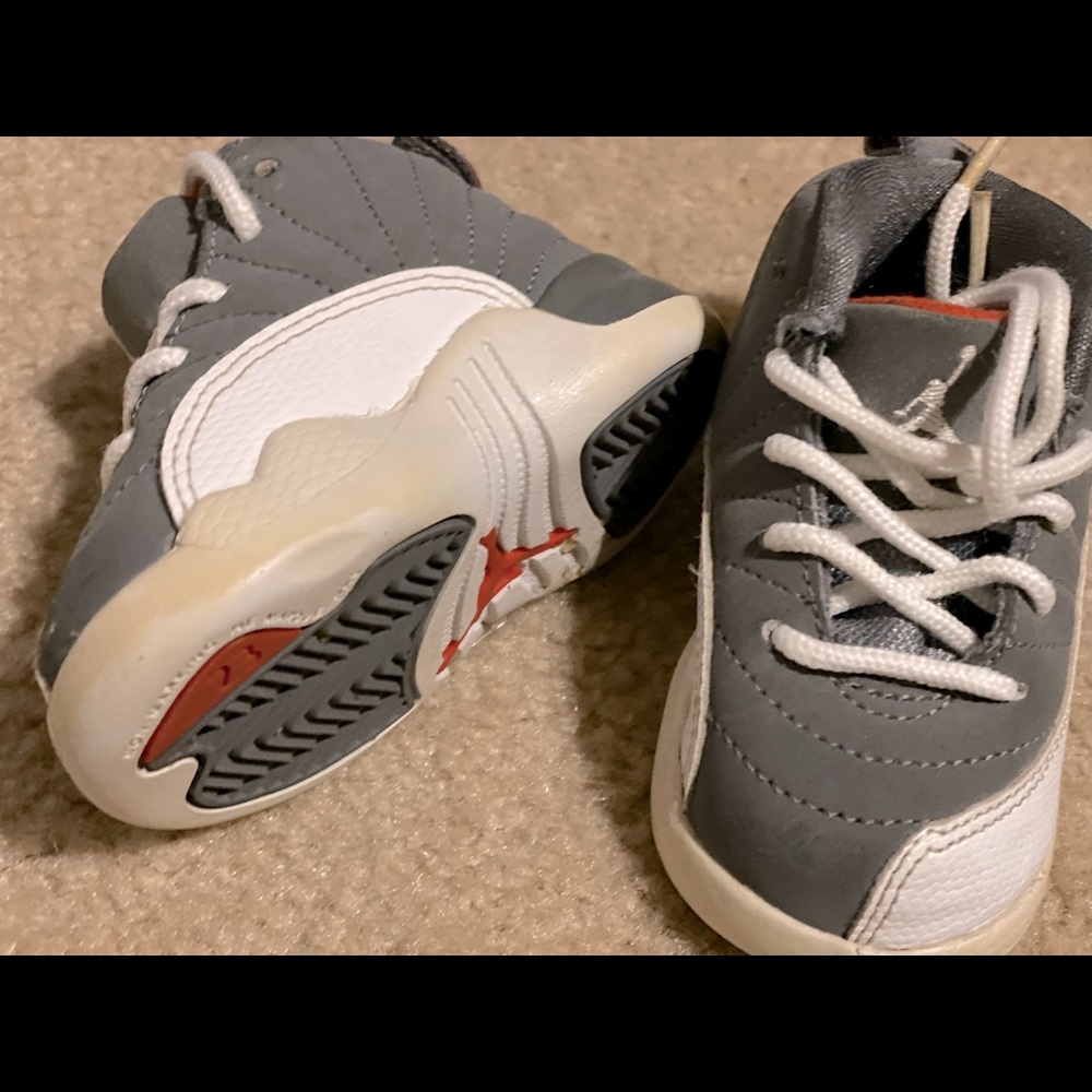 Retro Infant Jordan 12, some wear and tear (see pic)small scuff right shoe toe.